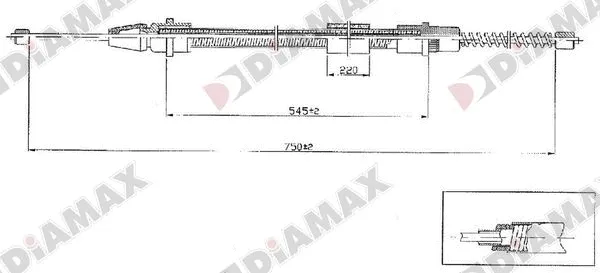 Cable Pull, parking brake (AA3032)