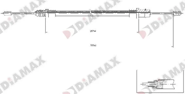 Cable Pull, parking brake (AA3034)