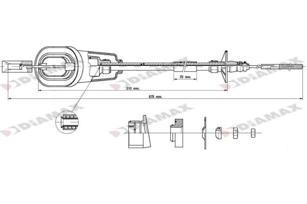 Cable Pull, clutch control (T8013)