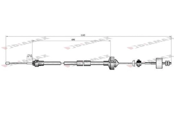 Cable Pull, clutch control (T8030)