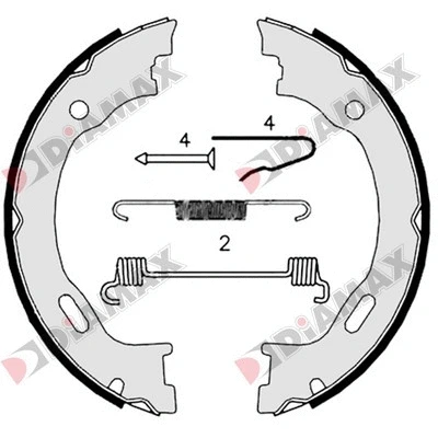 Brake Shoe Set, parking brake (N01332)