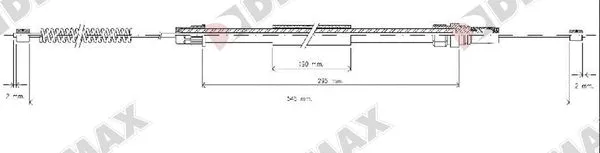 Cable Pull, parking brake (AA3020)