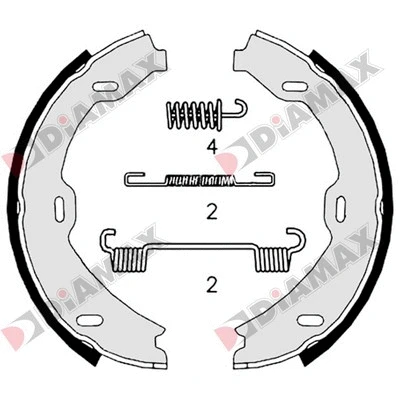 Brake Shoe Set, parking brake (N01342)