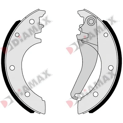 Brake Shoe Set, parking brake (N01163)