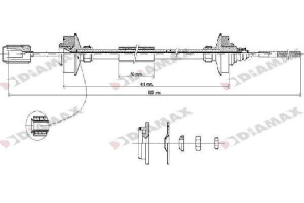 Cable Pull, clutch control (T8034)