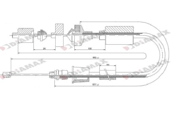 Cable Pull, clutch control (T8016)