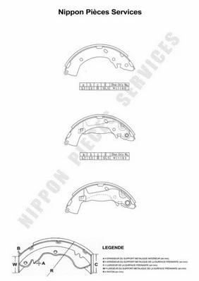 Brake Shoe Set (H350I33)