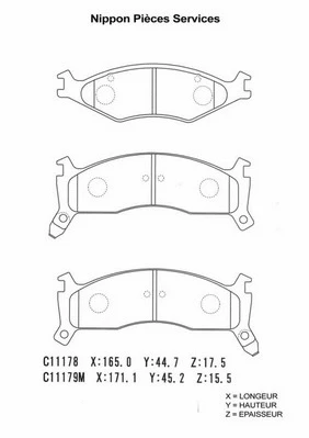 Brake Pad Set, disc brake (K360A02)