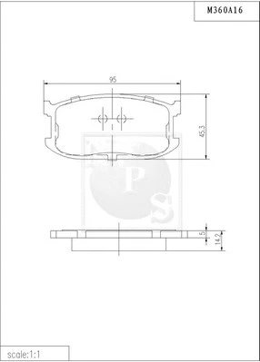 Brake Pad Set, disc brake (M360A16)