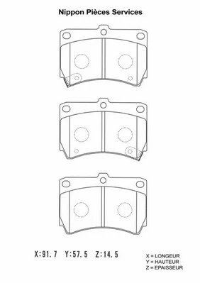 Brake Pad Set, disc brake (M360A36)