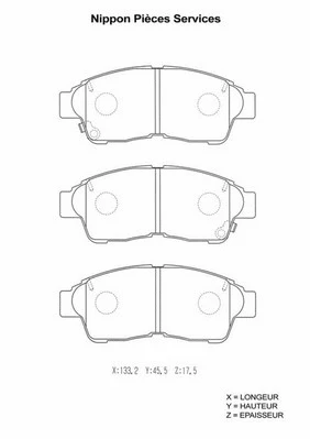Brake Pad Set, disc brake (T360A75)