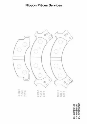 Brake Pad Set, disc brake (I360U14)