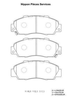 Brake Pad Set, disc brake (H360A03)