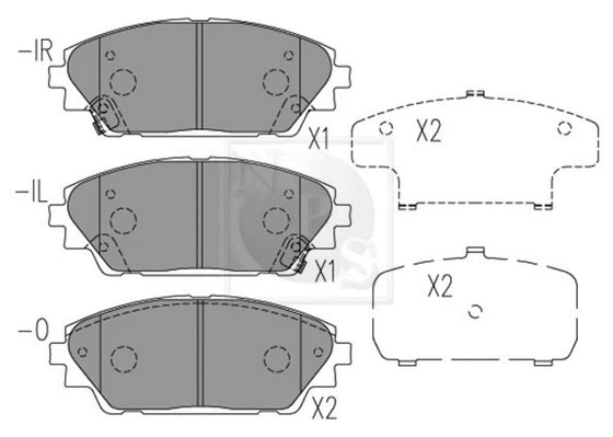 Brake Pad Set, disc brake (M360A73)
