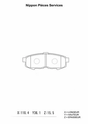 Brake Pad Set, disc brake (M361A18)