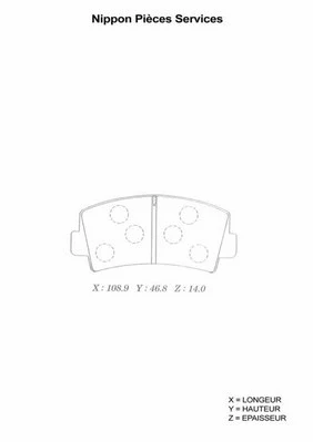 Brake Pad Set, disc brake (M360A42)