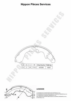 Brake Shoe Set (K350A04)