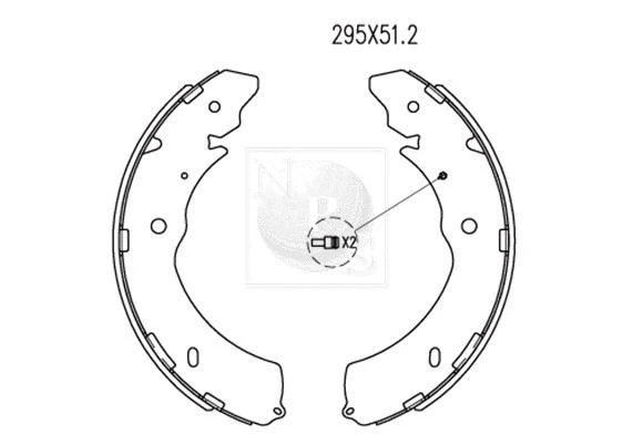 Brake Shoe Set (M350I23)