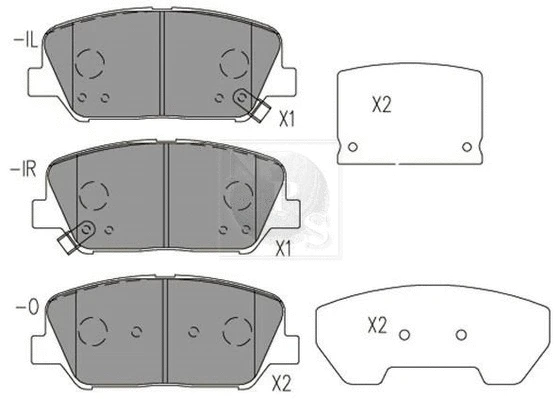 Brake Pad Set, disc brake (H360I32)