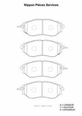 Brake Pad Set, disc brake (S360U11)