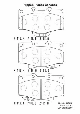 Brake Pad Set, disc brake (T360A85)