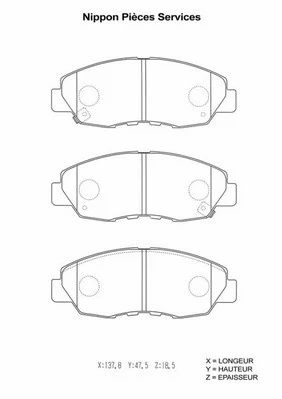 Brake Pad Set, disc brake (H360A30)