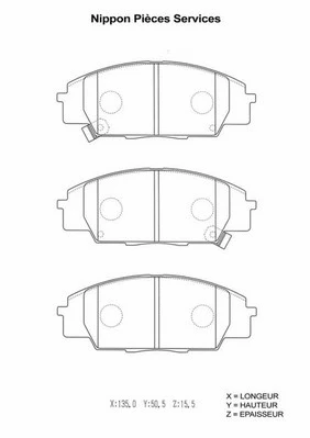 Brake Pad Set, disc brake (H360A49)