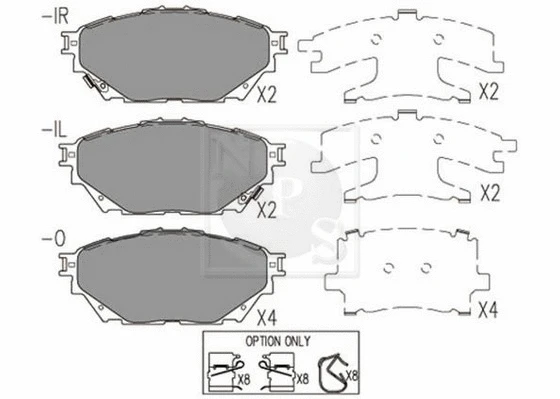 Brake Pad Set, disc brake (M360I90)