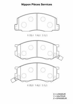Brake Pad Set, disc brake (T360A39)