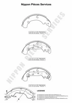 Brake Shoe Set (M350A19)