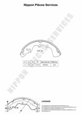 Brake Shoe Set (M350A38)