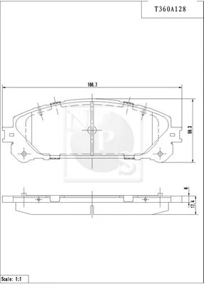Brake Pad Set, disc brake (T360A128)