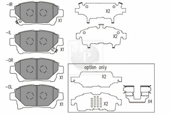 Brake Pad Set, disc brake (T360A126)