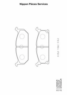 Brake Pad Set, disc brake (S360I04)