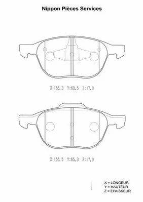 Brake Pad Set, disc brake (M360A12)