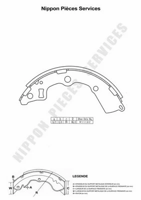 Brake Shoe Set (K350A08)