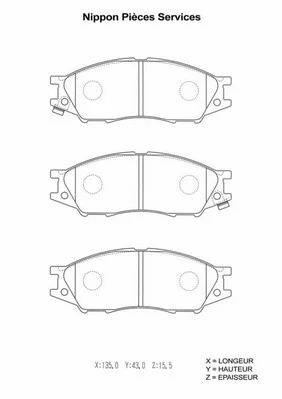 Brake Pad Set, disc brake (N360N89)