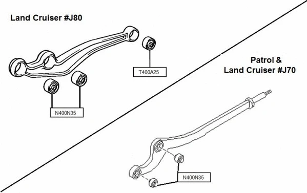 Mounting, control/trailing arm