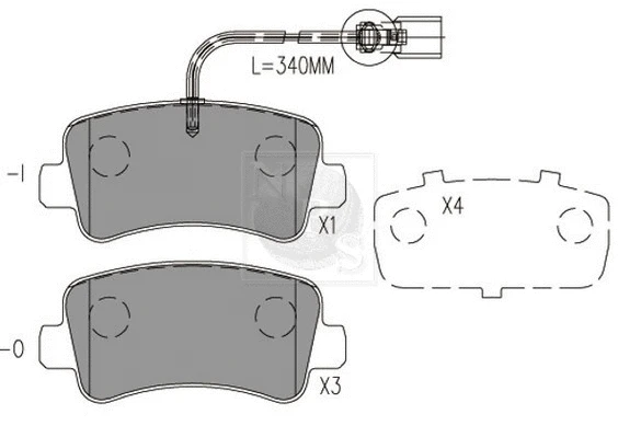 Brake Pad Set, disc brake (N361N71)