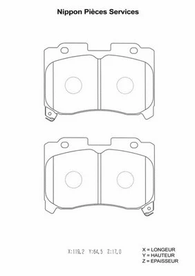 Brake Pad Set, disc brake (T360A83)