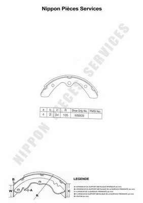 Brake Shoe Set (S350I00)