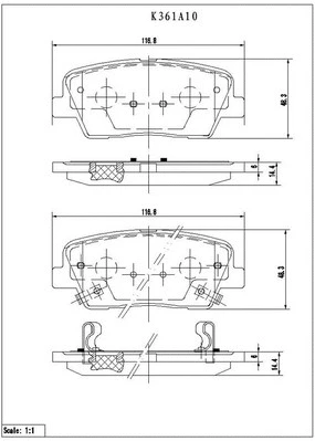 Brake Pad Set, disc brake (K361A10)
