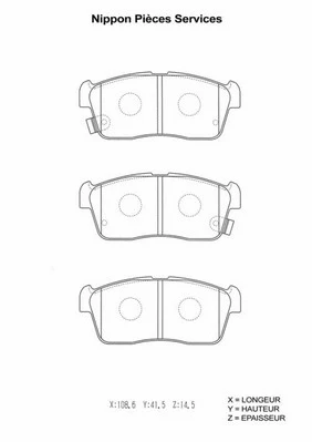 Brake Pad Set, disc brake (S360I01)