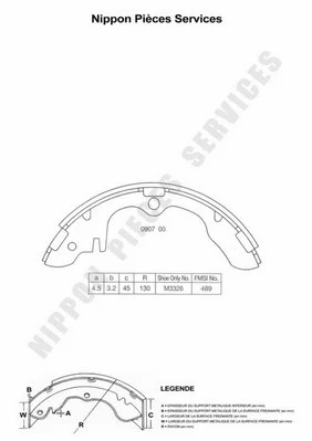 Brake Shoe Set (M350A13)