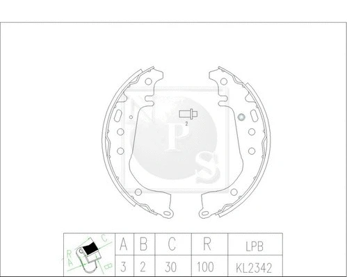 Brake Shoe Set (T350A83)