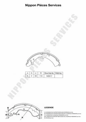 Brake Shoe Set (S350I06)
