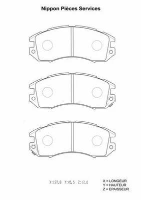 Brake Pad Set, disc brake (S360U05)