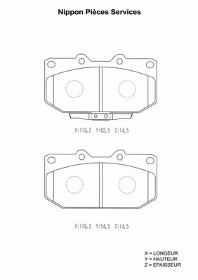 Brake Pad Set, disc brake (S360U24)