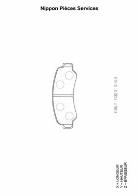 Brake Pad Set, disc brake (T361A07)