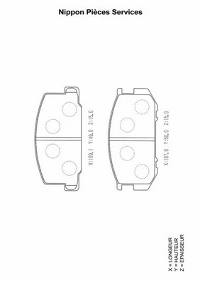 Brake Pad Set, disc brake (T360A29)